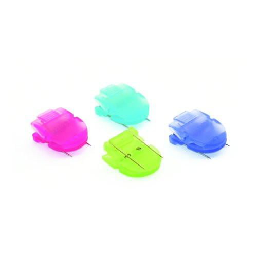 ADVANTUS Panel Wall Clip for Fabric Panels Assorted Cool Colors Standard Size 75336 Box of 50 40-Sheet Capacity 